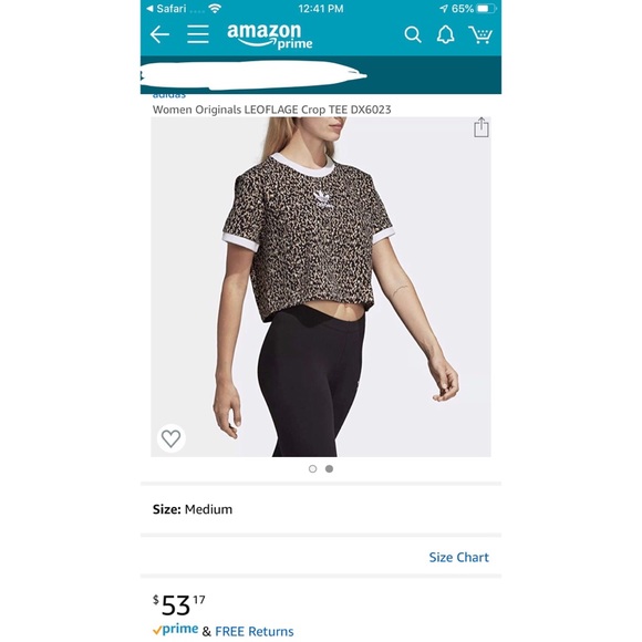 SOLD MERC🐆ADIDAS CROP TEE🐆 - Picture 6 of 7